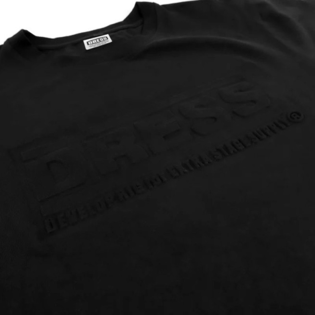 Dress Embossed Logo T-Shirt (Black)