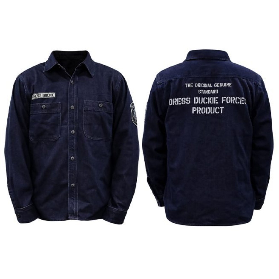 Dress Flannel Shirt Duck Navy-Orange